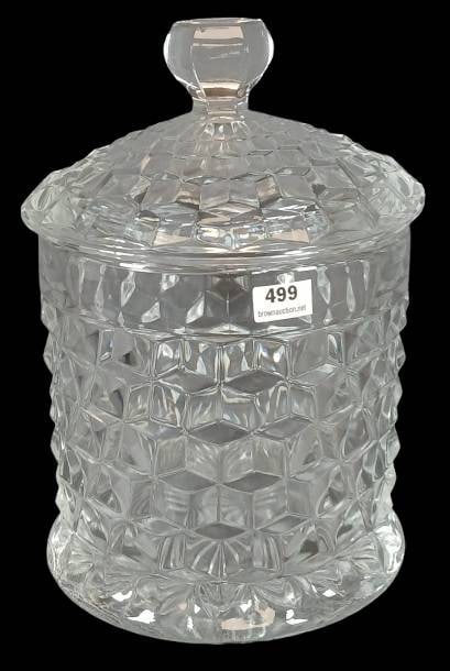 American Fostoria Cookie Jar with Lid (1 of 8)