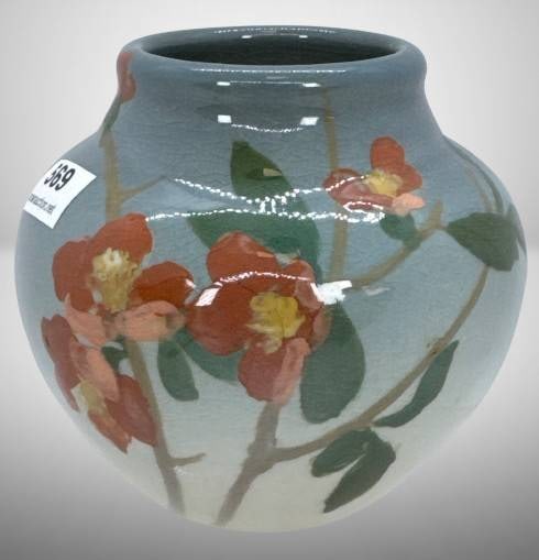 Rookwood 4" Decorated Bowl Vase, Artist signed (1 of 7)