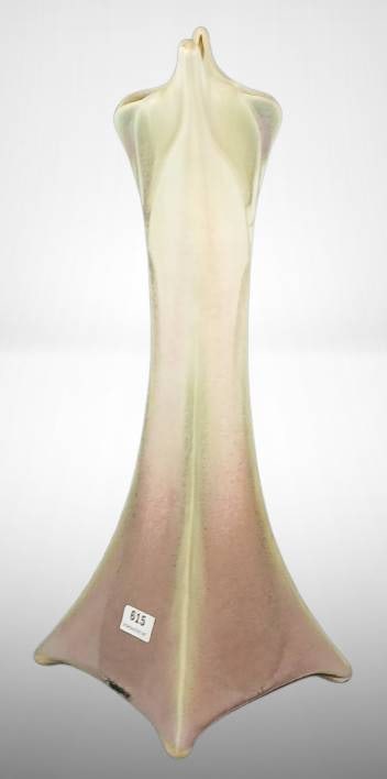 Newman Ceramic Works Studio Art Pottery 13.5" Iris Vase (1 of 9)