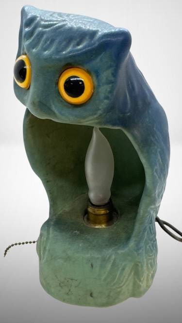 Van Briggle Pottery Owl Lamp (1 of 8)