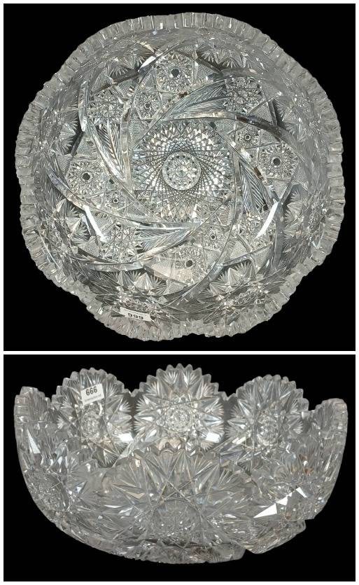 Signed Libbey Cut Glass Bowl (1 of 9)