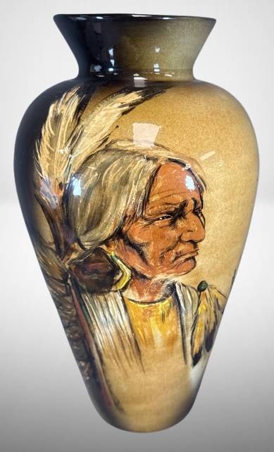 Native American Chief Portrait Vase by Rick Wisecarver (1 of 8)