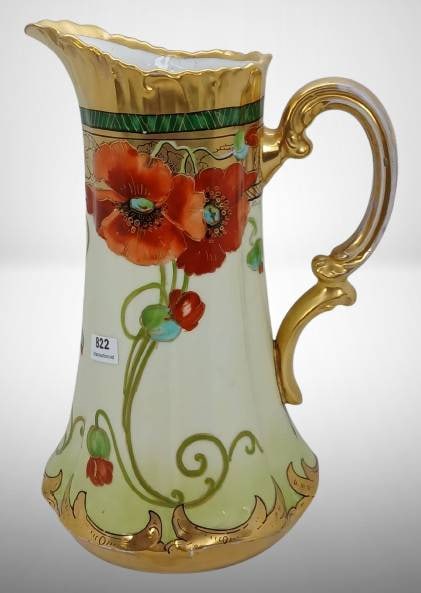 Pickard Hand-Painted Porcelain Poppy Pitcher (1 of 11)