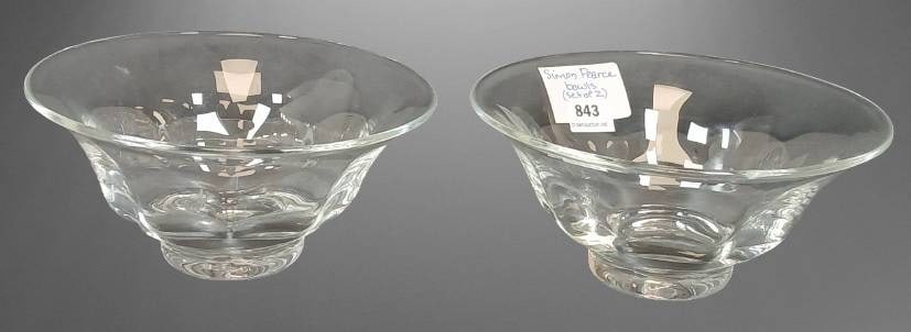Pair of Simon Pearce Small Glass Bowls (1 of 7)
