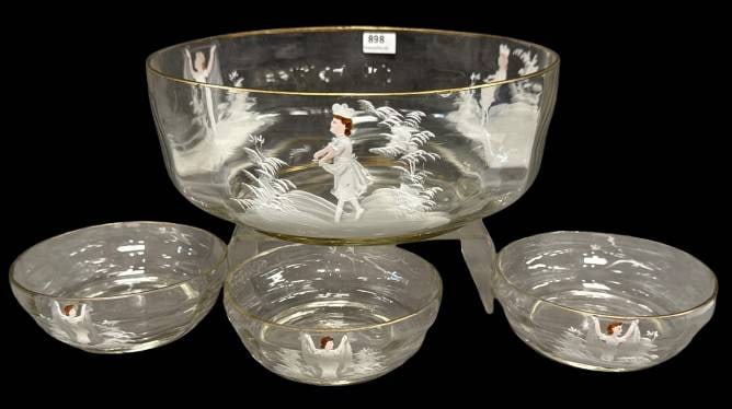 Hand-Painted Glass Berry Bowl Set (1 of 11)