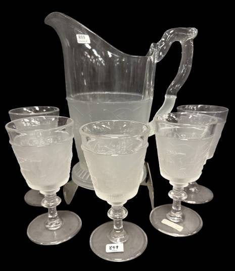 EAPG Westward Ho Pitcher and Goblet Set (1 of 11)