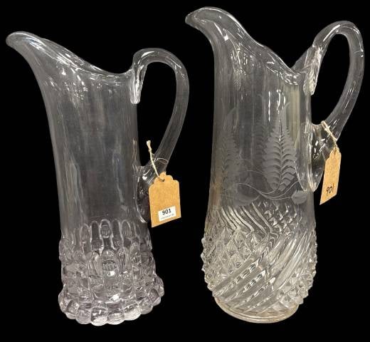 Early American Pattern Glass Tankard Pitchers (1 of 11)