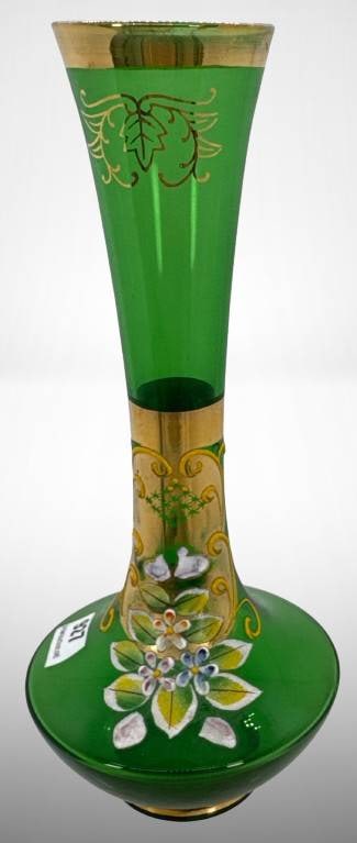 Bohemian Emerald Green Vase (1 of 6)