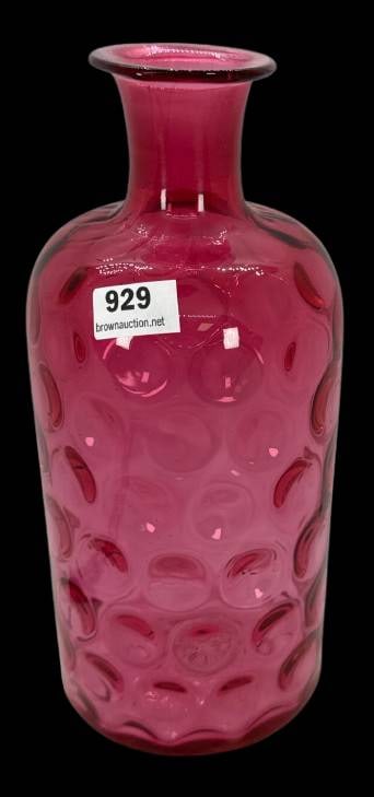 Cranberry Fenton Thumbprint Glass Decanter (1 of 6)
