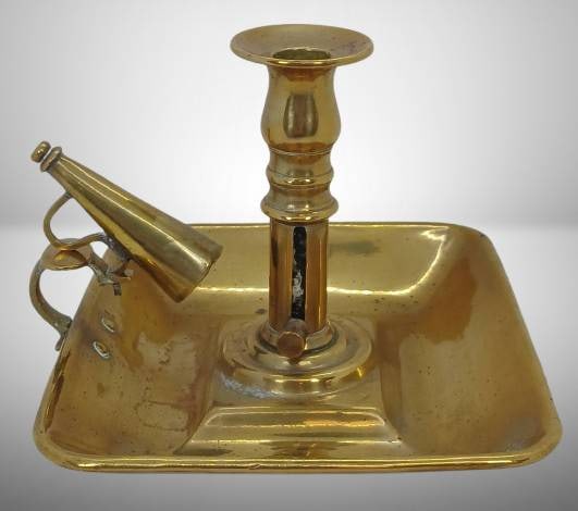 Late 1700's Brass Chamberstick (1 of 8)