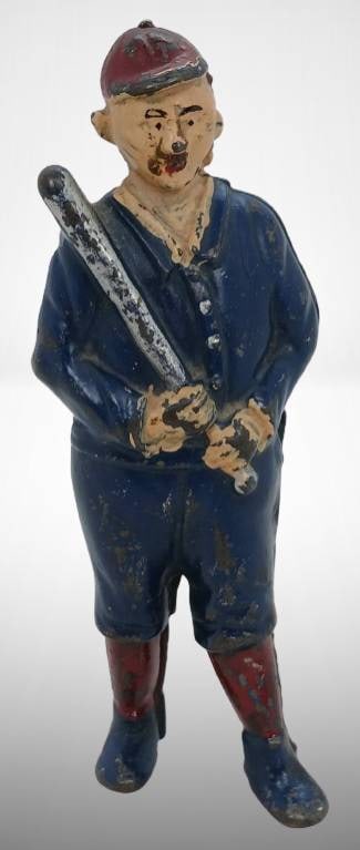 A.C. Williams Cast Iron Baseball Player Bank (1 of 7)