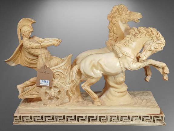 A. Santini Chariot Sculpture in Resin (1 of 12)