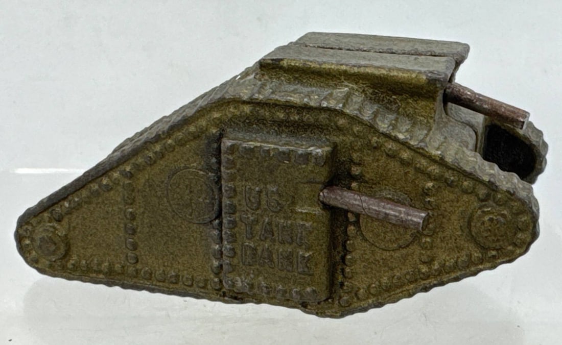WWI-Era Cast Iron Tank Bank (1 of 5)