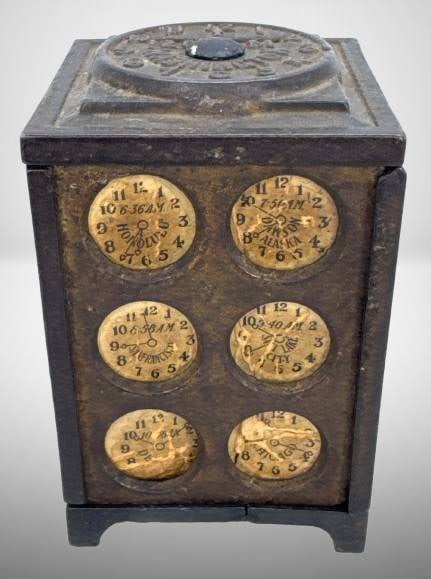 Cast Iron'Time Around The World' Still Bank (1 of 7)