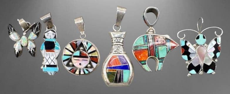 Five Sterling Silver Pendants (1 of 10)