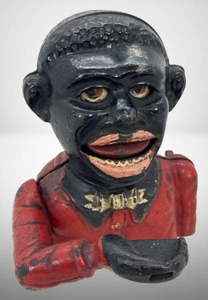 Cast Iron “Little Joe" Mechanical Coin Bank (1 of 8)