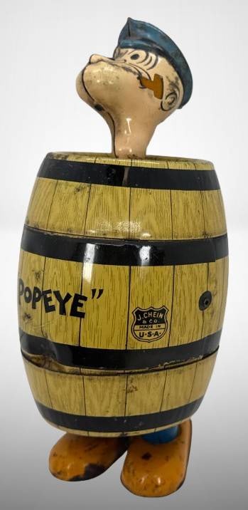 J. Chein Tin Lithographed Wind-Up Popeye Toy (1 of 10)