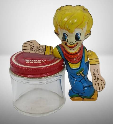Marx Buddy Bank Tin Lithograph Coin Bank (1 of 8)