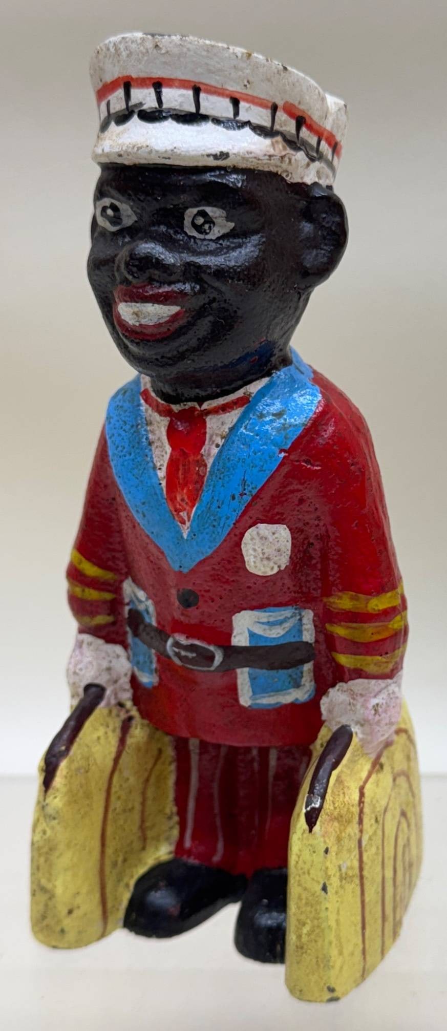 Vintage Black Americana Cast Iron Coin Bank (1 of 8)