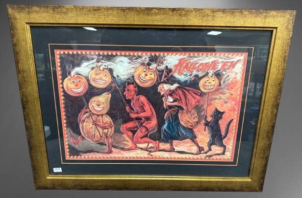 Framed Halloween Print by Raphael Tuck & Sons (1 of 6)