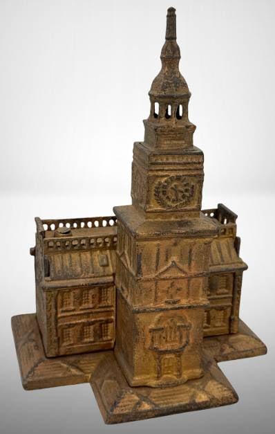 Antique Cast Iron Independence Hall Still Bank (1 of 10)