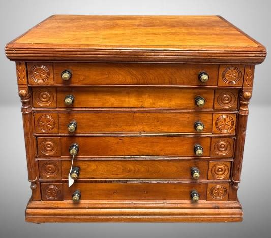 Refinished 6-Drawer Spool Cabinet (1 of 8)