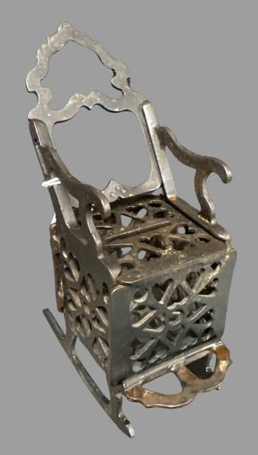 CJ Manning Cast Iron Puzzle Rocking Chair Bank (1 of 10)