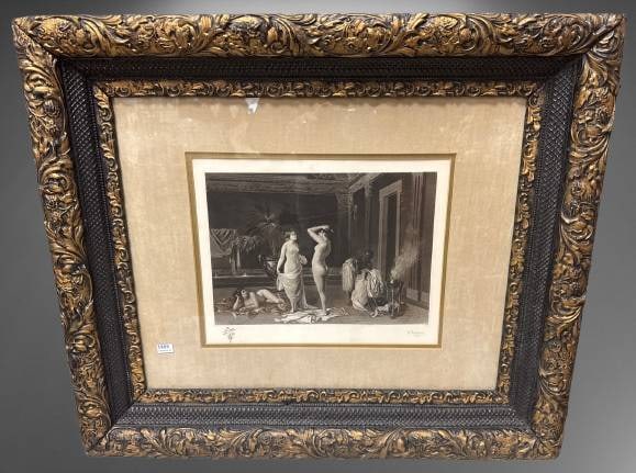 Framed N. Caccini Etching, 26 x 22 Inches (1 of 6)