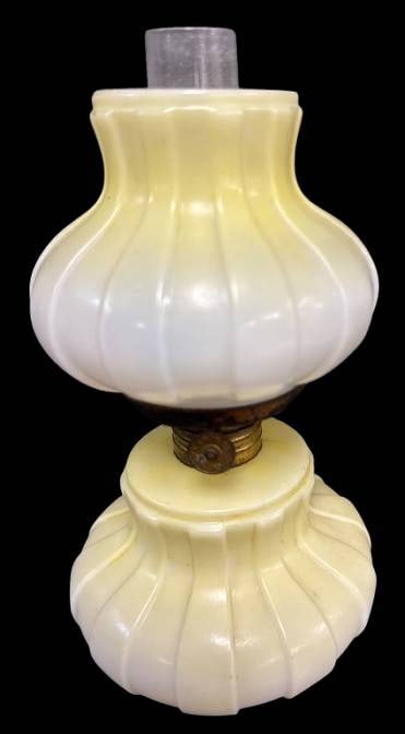 Milk Glass Miniature Oil Lamp (1 of 10)