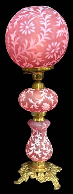 Electric Cranberry Opalescent GWTW Lamp (1 of 12)