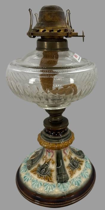 Decorative Glass and Ceramic Oil Lamp (1 of 10)