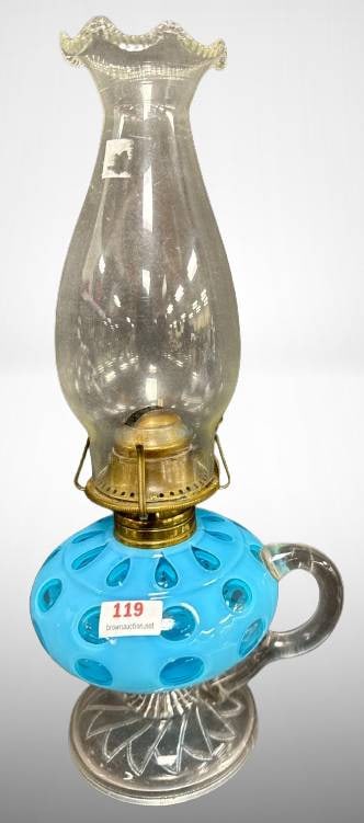 Finger Hold Glass Oil Lamp (1 of 6)