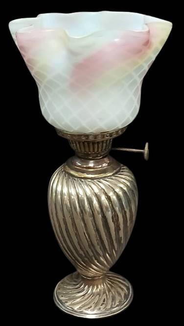Rainbow Art Glass MIniature Oil Lamp (1 of 10)