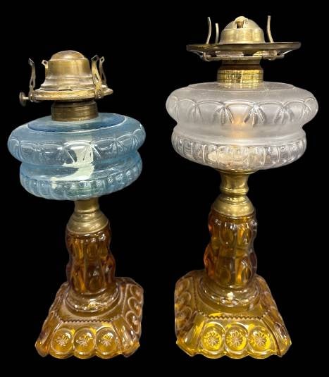 (2) L.E. Smith Kerosene Stand Lamps (1 of 15)