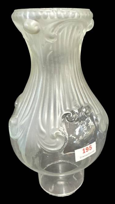 Frosted and Clear Glass Lamp Shade (1 of 9)