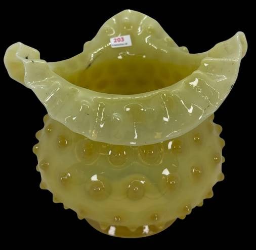 Topaz Hobnail Ruffled Lamp Shade (1 of 7)