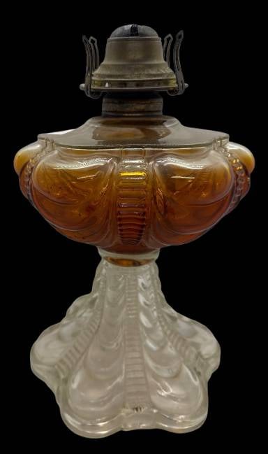 Coolidge Drape Glass Kerosene Lamp Base (1 of 9)