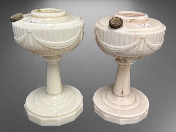 (2) Aladdin Tall Lincoln Drape Lamps (1 of 10)