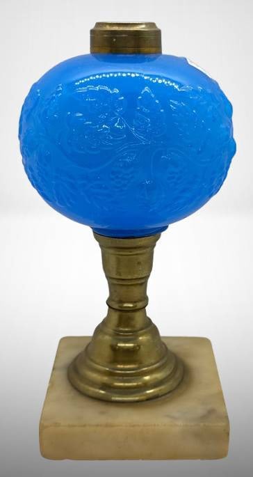 EAPG Oil Lamp with Marble Base (1 of 8)