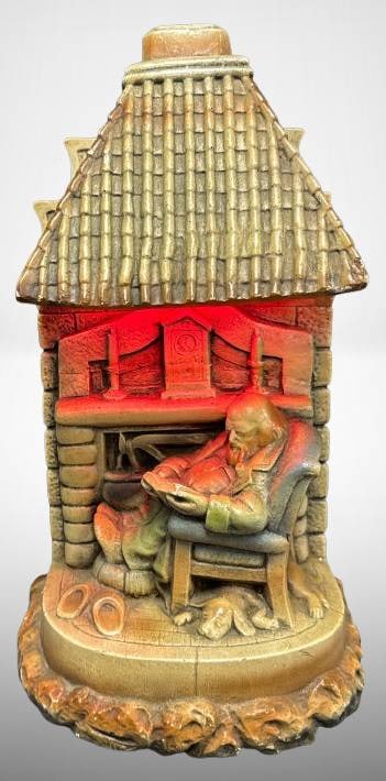Chalkware Table Lamp With Reading Figure (1 of 12)