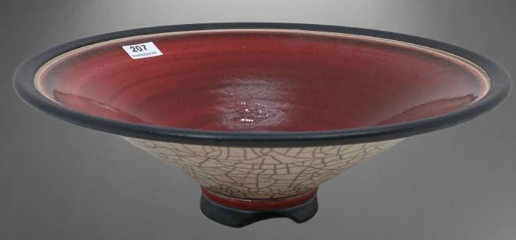 Sheldon Ganstrom Signed Raku Bowl (1 of 8)