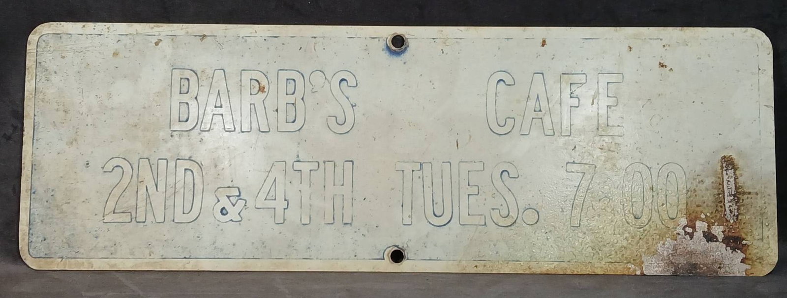 Vintage Barb's Cafe Metal Sign (1 of 5)