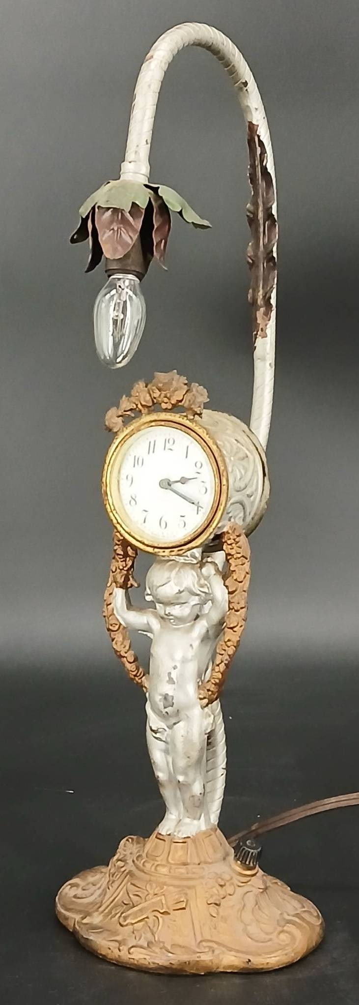 Art Deco Figural Clock Table Lamp (1 of 11)