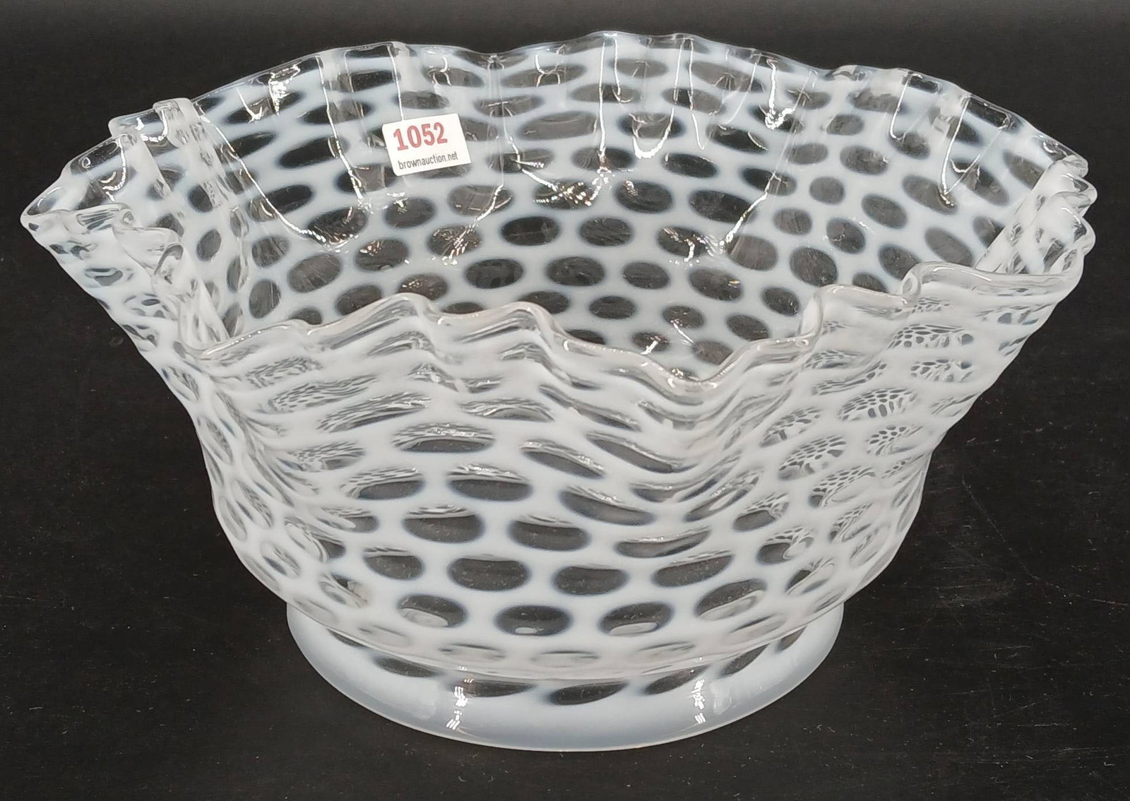 Fenton White Opalescent Lamp Shade (1 of 6)