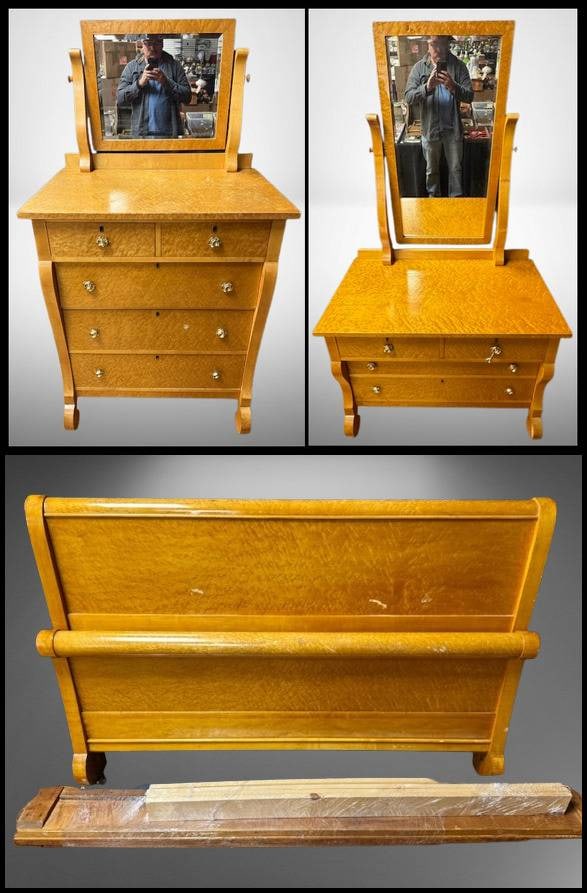 Birdseye Maple 3pc. Bedroom set (1 of 16)
