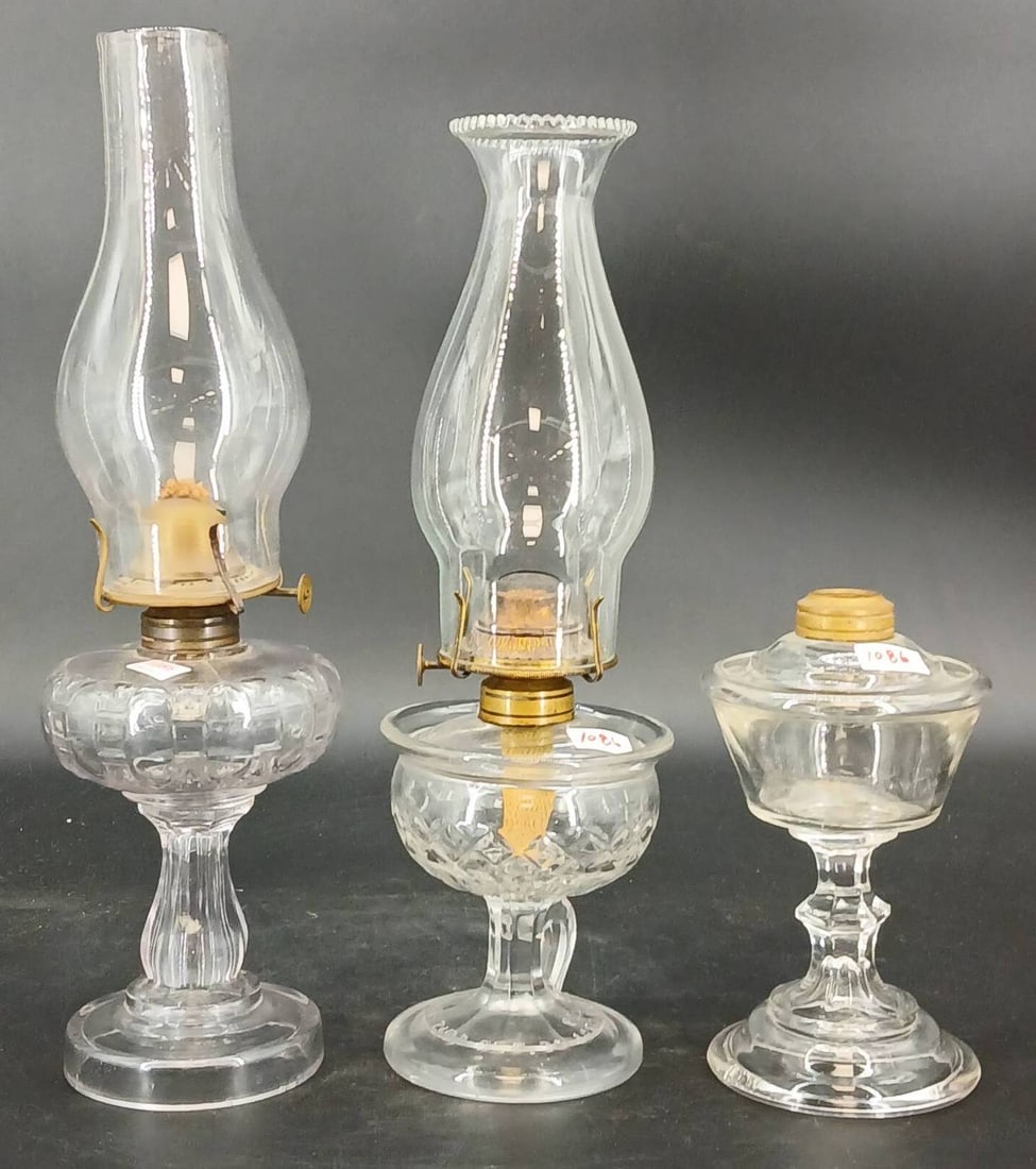 (3) EAPG Clear Oil Lamps (1 of 19)