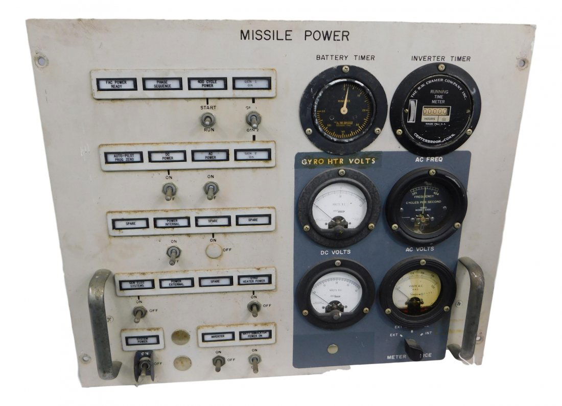 Nasa Apollo Mission Rare Missile Power Control Panel (1 of 11)