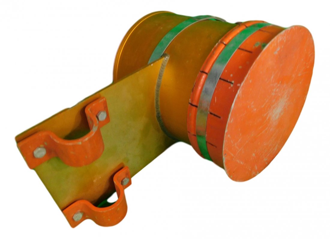 Apollo Misssion Aluminum Duct: NASA Apollo Mission Aluminum Duct Made by KSC Nasa Part No 75M12070 Piece is 9 1/2\" by 18 \" by 8 1/4\" All items from the Estate of Charles Bell space auction in May of 2000All item for this Auction