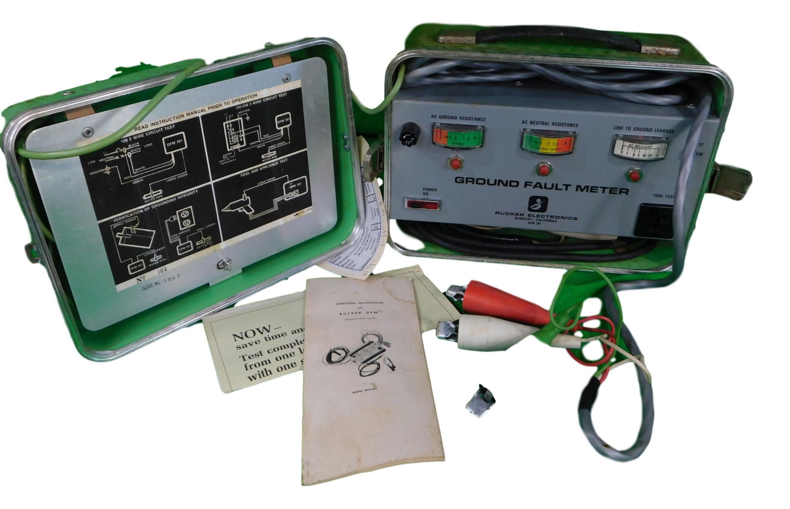NASA SPACE SHUTTLE GROUND FAULT METER: NASA Space Shuttle Mission Ground Fault Meter Made by Rucker Electronics Part No Model GFM 301 Piece is 9" by 11" by 8“ All items from the Estate of Charles Bell space auction in May of 200