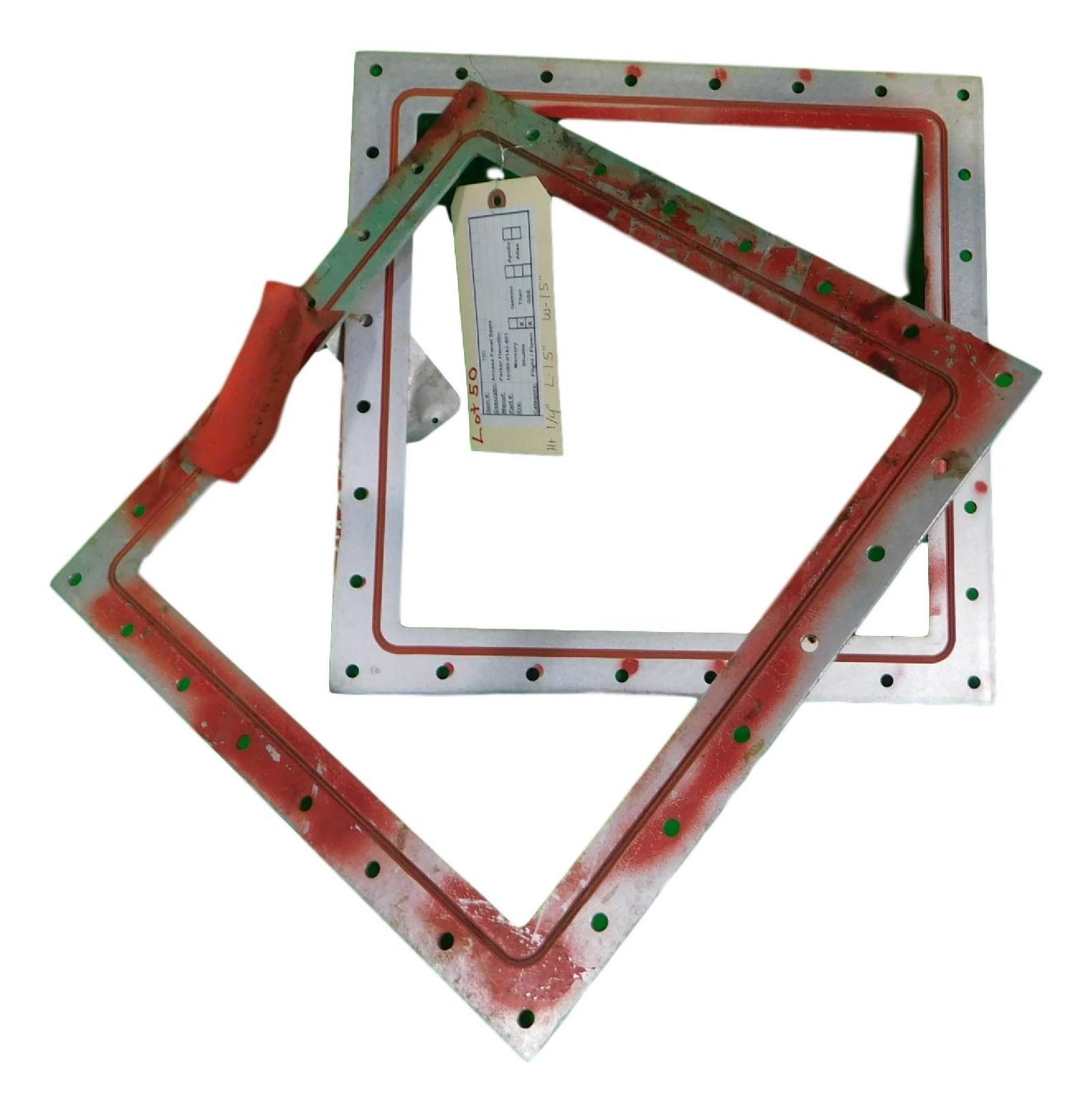 NASA SPACE SHUTTLE ACCESS PANEL SEALS: NASA Space Shuttle Mission Access Panel Seals Made by Parker Hannifin Part No 10160-0143-801Piece is 1/4“ by 15" by 15“ All items from the Estate of Charles Bell space auction in May
